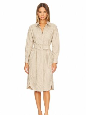 BOSS by Hugo Boss Shirt Dress in Cream Size 8 Like New